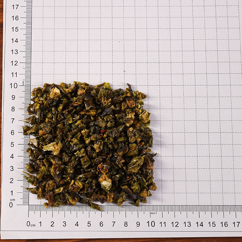 Lada hijau yang mengalami dehidrasi Lada hijau yang mengalami dehidrasi